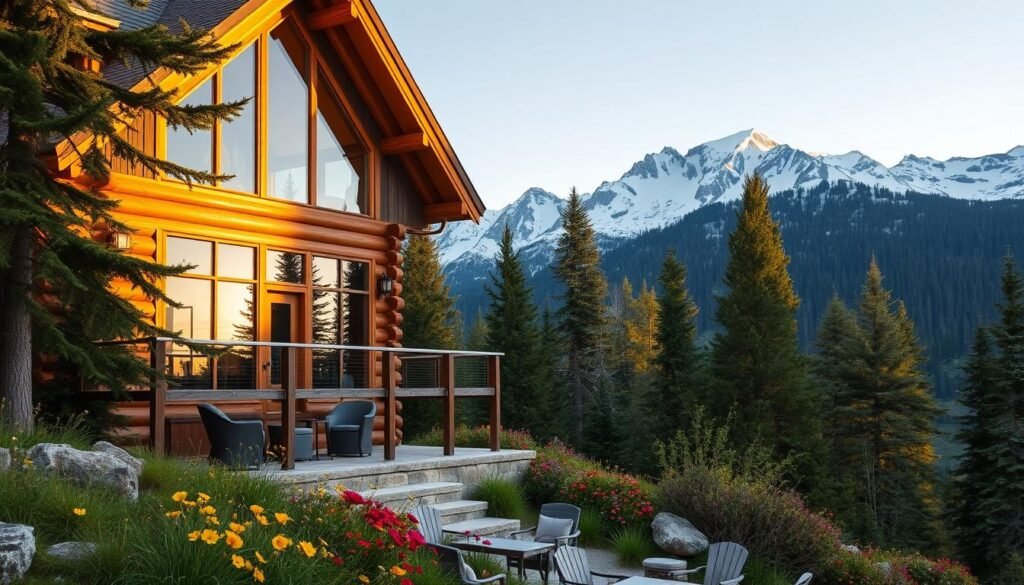 Luxury cabin with breathtaking mountain views