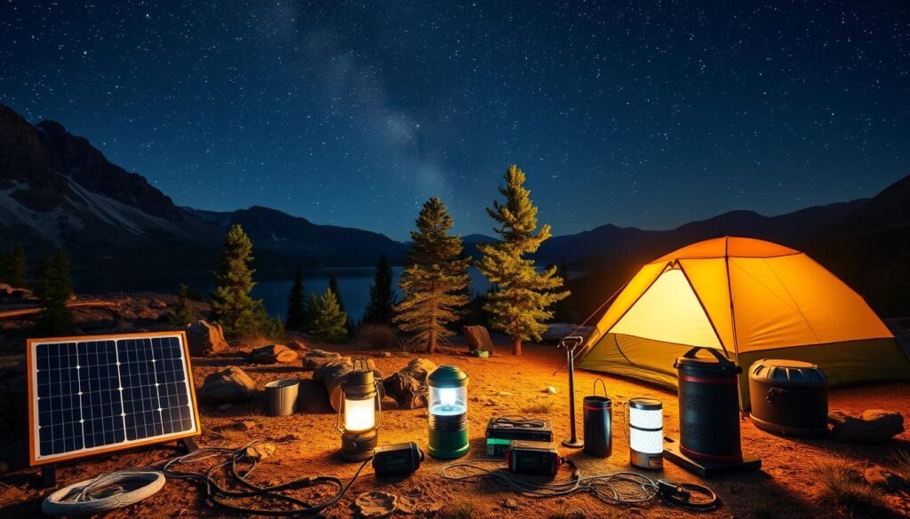 backcountry travel equipment for lighting and power