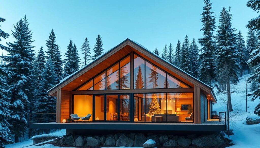 modern mountain cabins