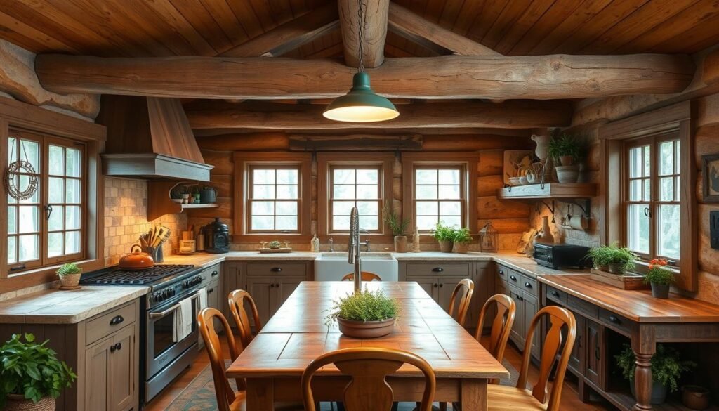 rustic cabin kitchen