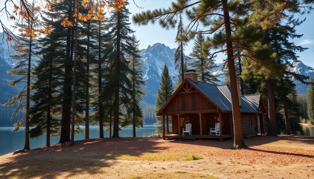 scenic mountain cabin escape